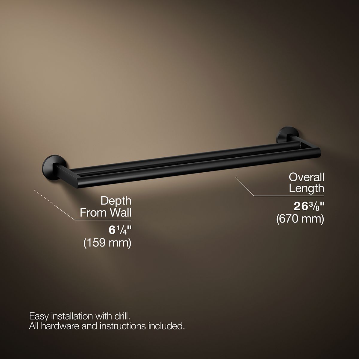 Components® Double towel bar