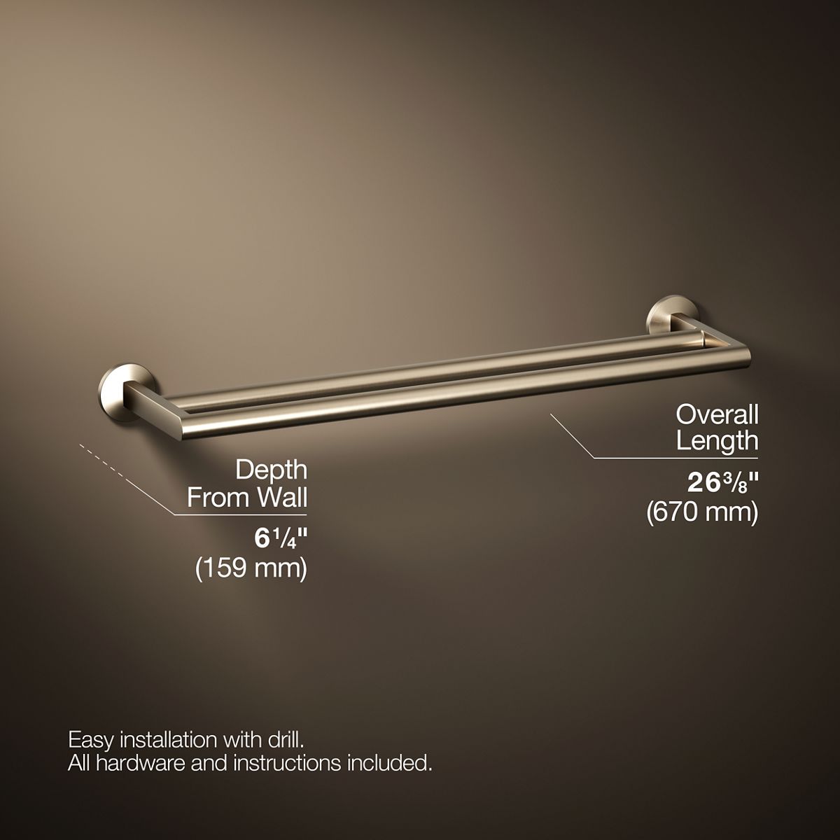 Components® Double towel bar