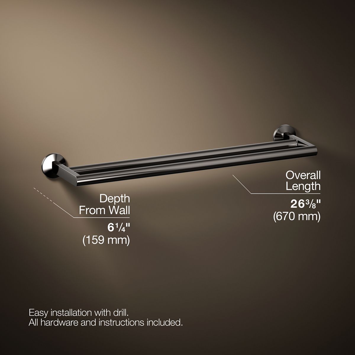 Components® Double towel bar