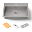 Task™ 33" top-/undermount single-bowl workstation kitchen sink