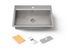 Task™ 33" top-/undermount single-bowl workstation kitchen sink