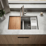 Task™ Smart Divide® Smart Divide® 33" top-/undermount double-bowl workstation kitchen sink