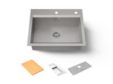 Task™ 27" top-/undermount single-bowl workstation kitchen sink