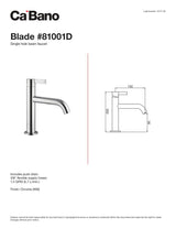 Blade single hole basin faucet
