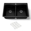 Kennon® 33" top-/undermount double-bowl kitchen sink