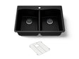 Kennon® 33" top-/undermount double-bowl kitchen sink