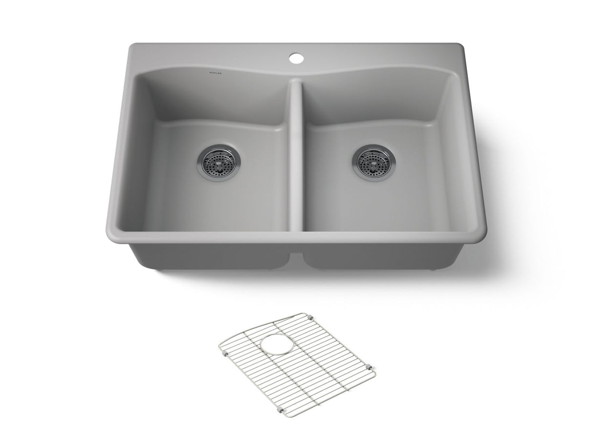 Kennon® 33" top-/undermount double-bowl kitchen sink