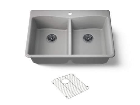 Kennon® 33" top-/undermount double-bowl kitchen sink