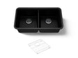Cairn® 33-1/2" undermount double-bowl kitchen sink