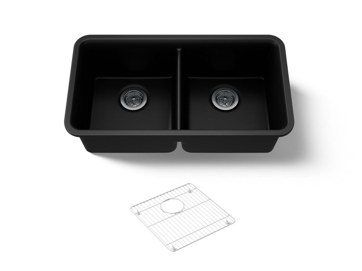Cairn® 33-1/2" undermount double-bowl kitchen sink