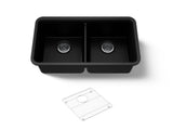Cairn® 33-1/2" undermount double-bowl kitchen sink