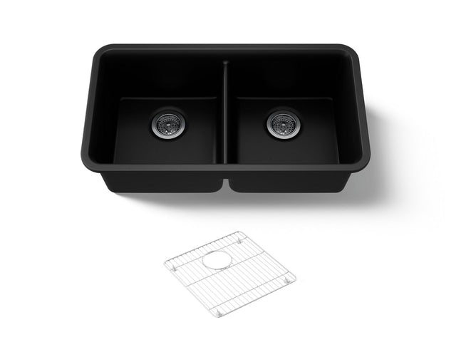 Cairn® 33-1/2" undermount double-bowl kitchen sink