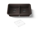 Cairn® 33-1/2" undermount double-bowl kitchen sink