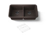Cairn® 33-1/2" undermount double-bowl kitchen sink