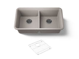 Cairn® 33-1/2" undermount double-bowl kitchen sink