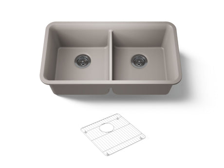 Cairn® 33-1/2" undermount double-bowl kitchen sink