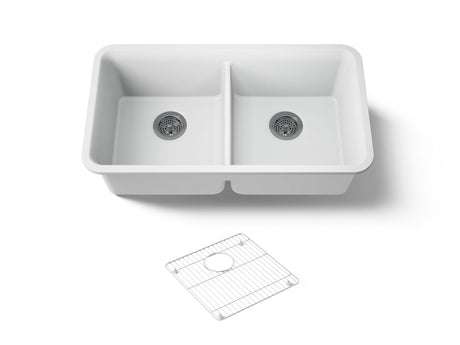 Cairn® 33-1/2" undermount double-bowl kitchen sink