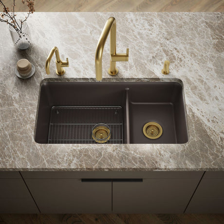 Cairn® 33-1/2" undermount double-bowl kitchen sink