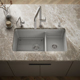 Cairn® 33-1/2" undermount double-bowl kitchen sink