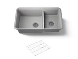 Cairn® 33-1/2" undermount double-bowl kitchen sink