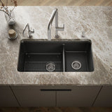 Cairn® 33-1/2" undermount double-bowl kitchen sink