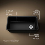 Cairn® 33-1/2" undermount single-bowl kitchen sink