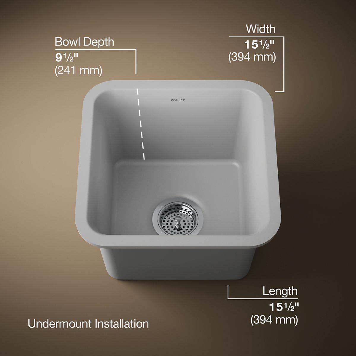 Cairn® 15-1/2" undermount bar sink