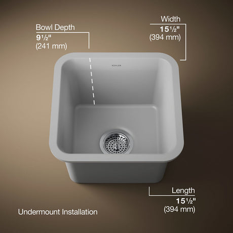 Cairn® 15-1/2" undermount bar sink