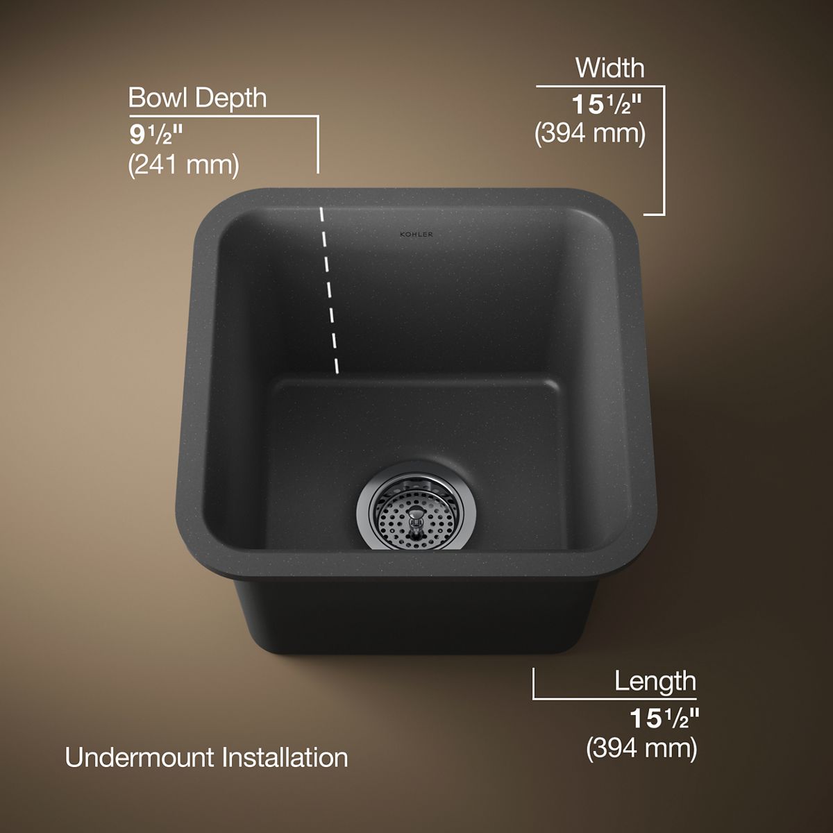 Cairn® 15-1/2" undermount bar sink