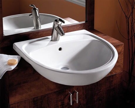Mezzo Semi-Countertop Sink With Center Hole Only