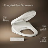 PureWash® E820 Elongated bidet toilet seat with remote control