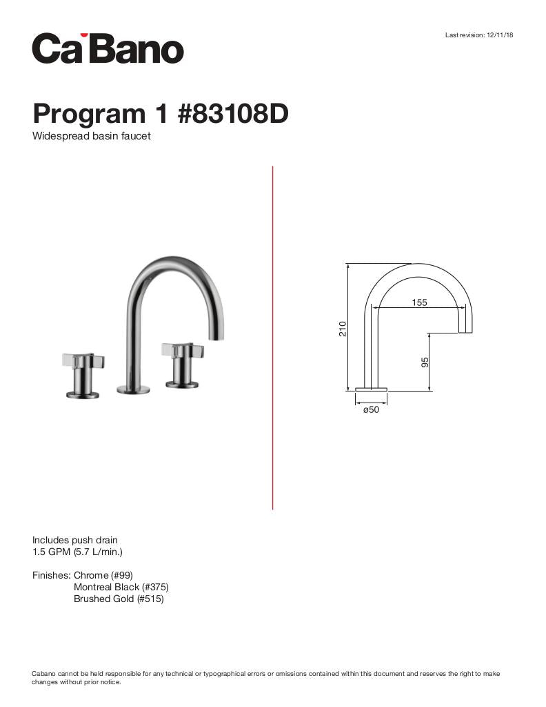 Widespread basin faucet