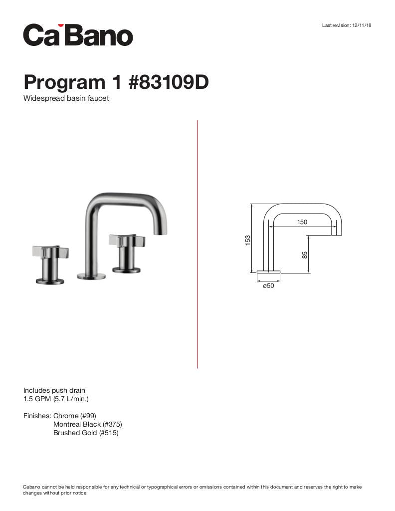 Widespread basin faucet