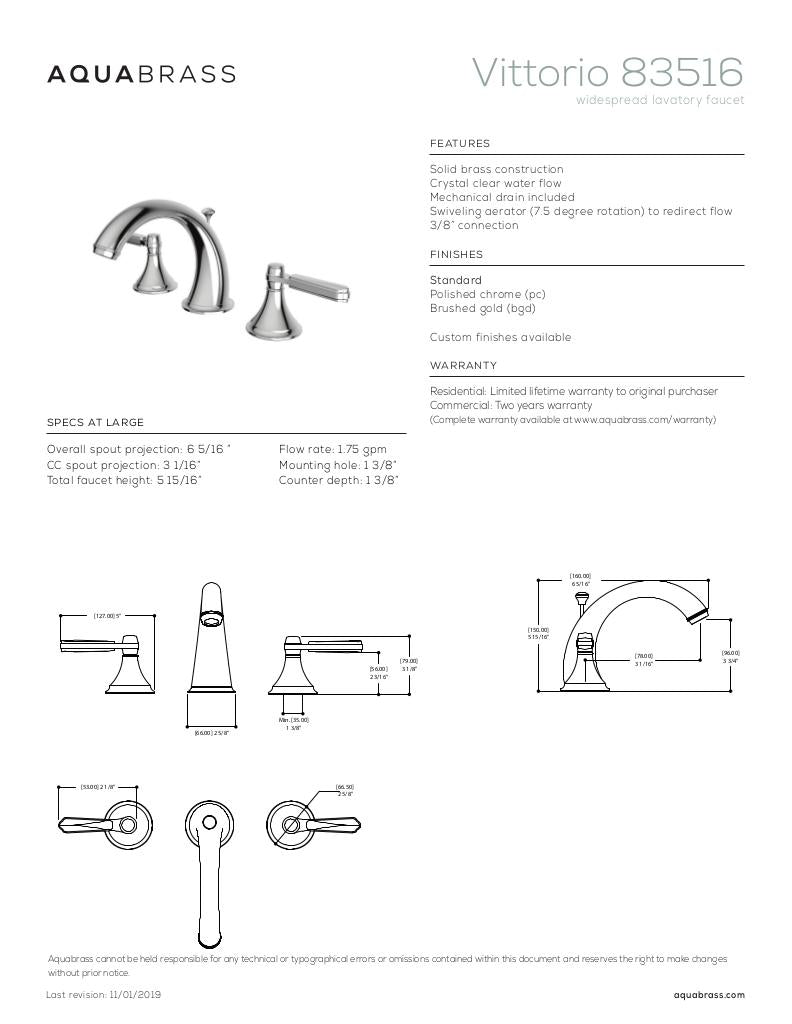 Widespread lavatory faucet