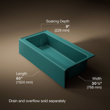 Bellwether® 60" x 30-1/4" alcove bath, right drain