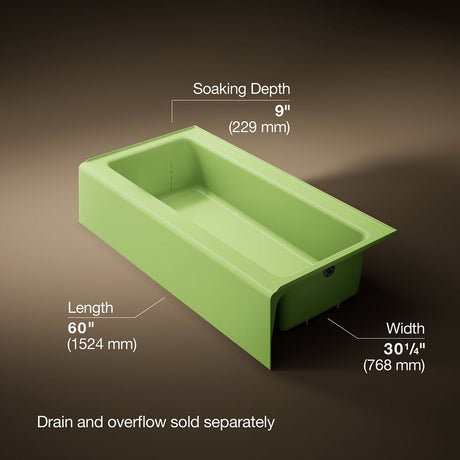 Bellwether® 60" x 30-1/4" alcove bath, right drain
