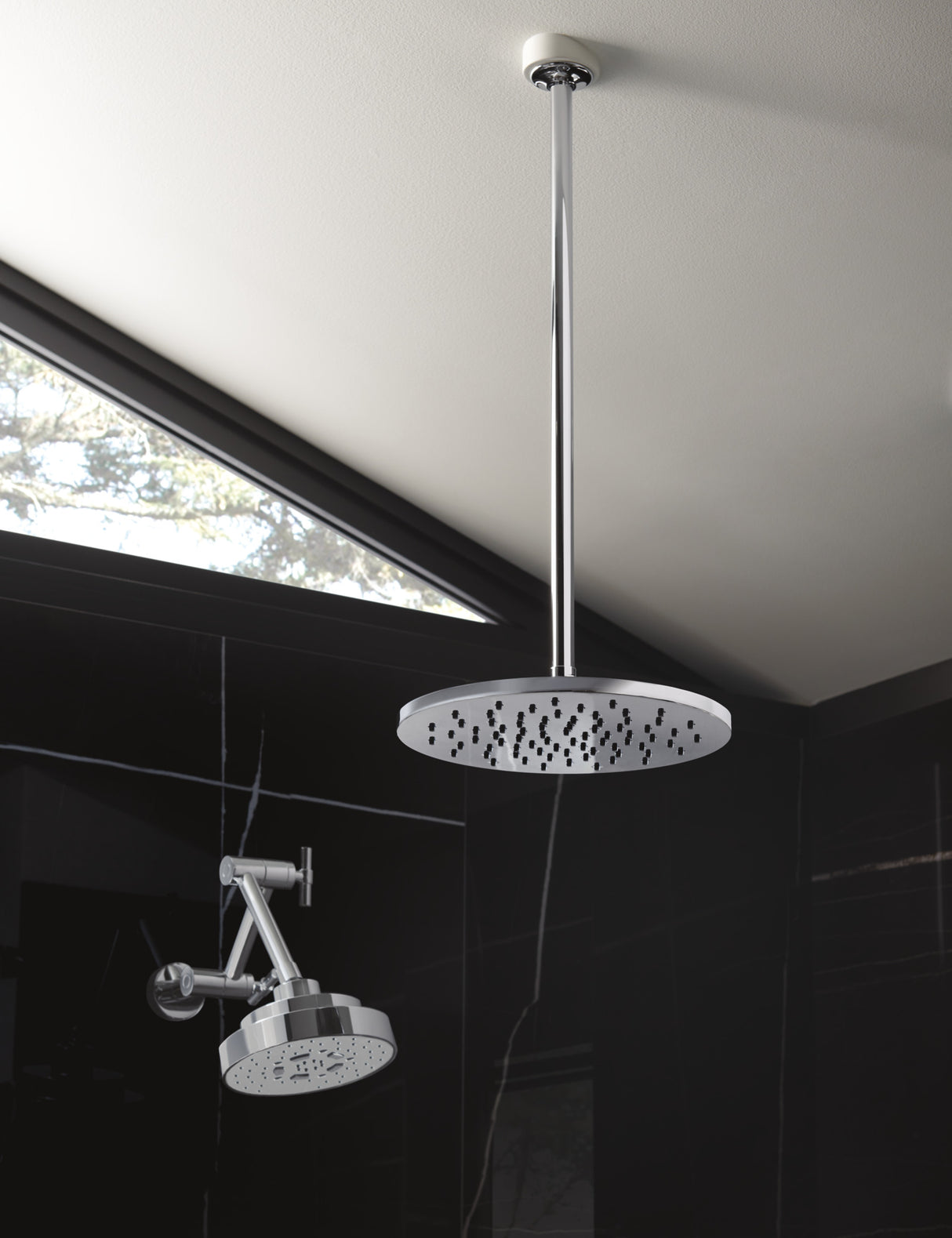 Essential Shower Series 7" Linear Round H2Okinetic Multi-Function Wall Mount Shower Head - 1.75 GPM