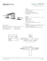 Widespread lavatory faucet WITH CRYSTAL