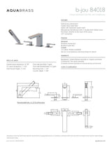 4-piece deckmount tub filler with handshower WITH CRYSTAL