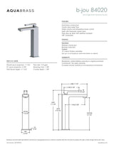 Tall single-hole lavatory faucet WITH CRYSTAL