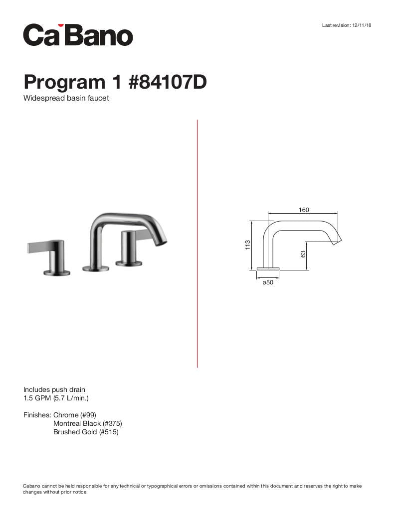 Widespread basin faucet