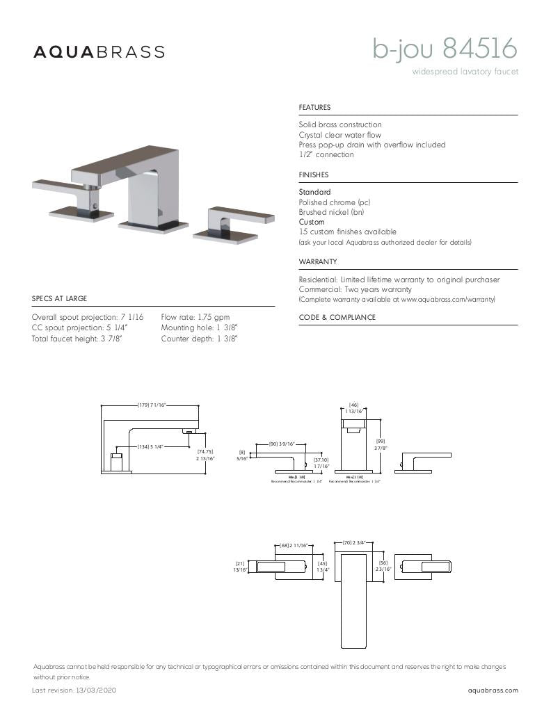 Widespread lavatory faucet