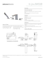 4-piece deckmount tub filler with handshower