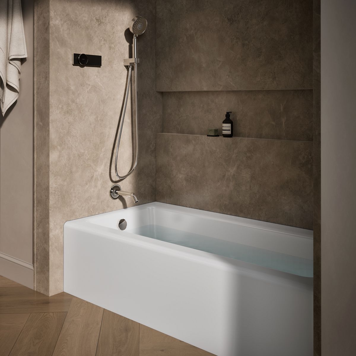 Bellwether® 66" x 32" alcove bath, left drain