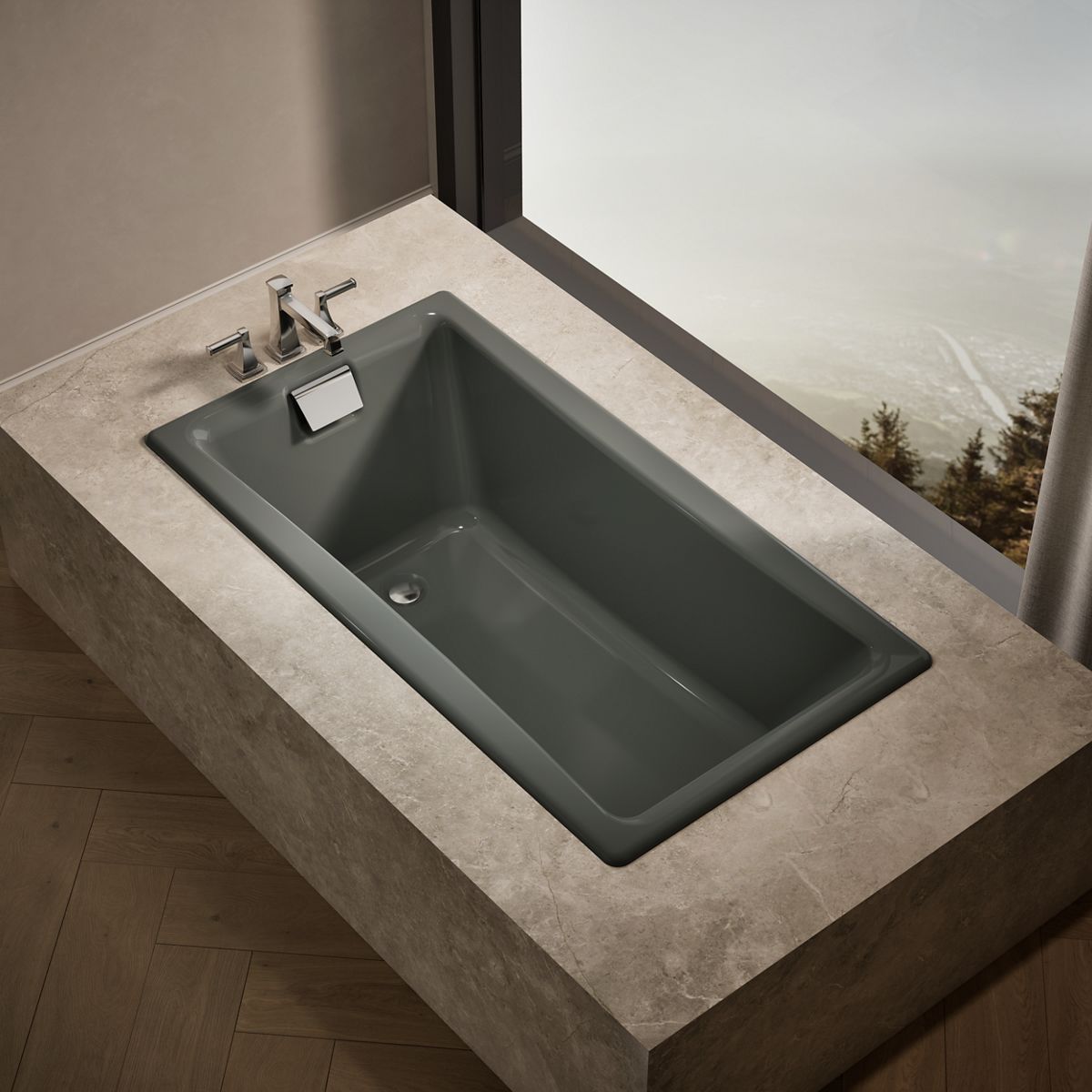Tea-for-Two® 60" x 32" drop-in bath