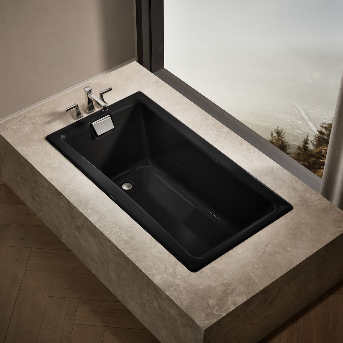 Tea-for-Two® 60" x 32" drop-in bath