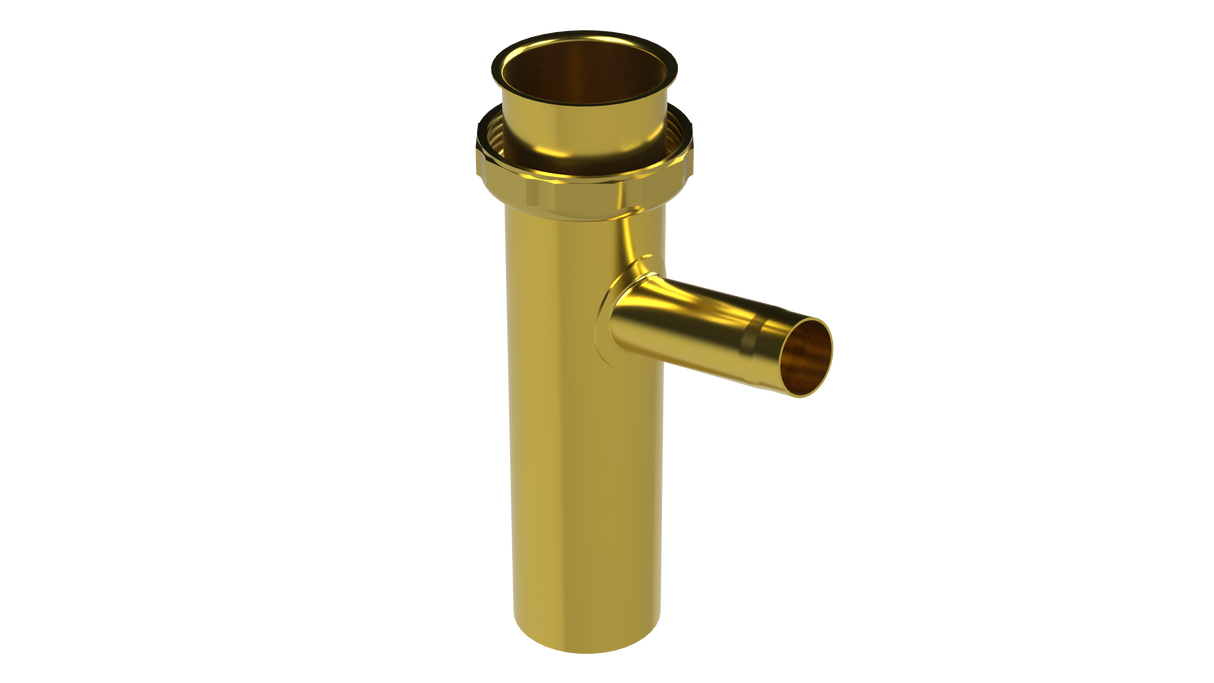 6" 1-1/2" Direct Connect Dishwasher Tailpiece for 1/2" Clamp - 22GA (850A-6)