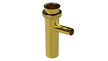 6" 1-1/2" Direct Connect Dishwasher Tailpiece for 1/2" Clamp - 22GA (850A-6)
