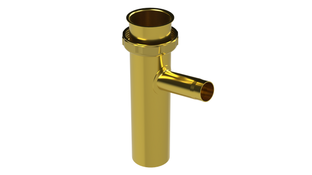 6" 1-1/2" Direct Connect Dishwasher Tailpiece for 1/2" Clamp - 22GA (850A-6)