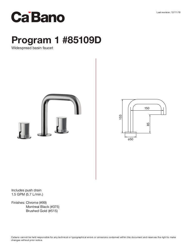 Widespread basin faucet